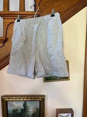 Women's Heather Gray Athletic Shorts with Elastic Waist